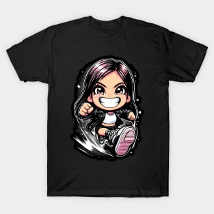 Cute Girl Running T-Shirt